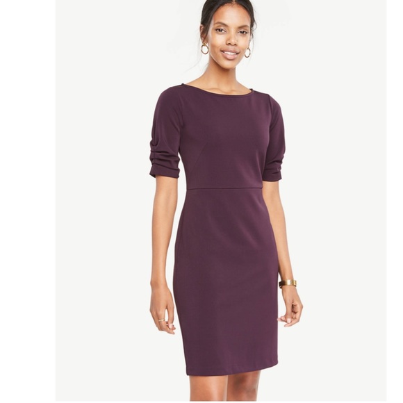 Ann Taylor Dresses & Skirts - NWT Ann Taylor Ruched Sleeve Sheath Dress Size 12